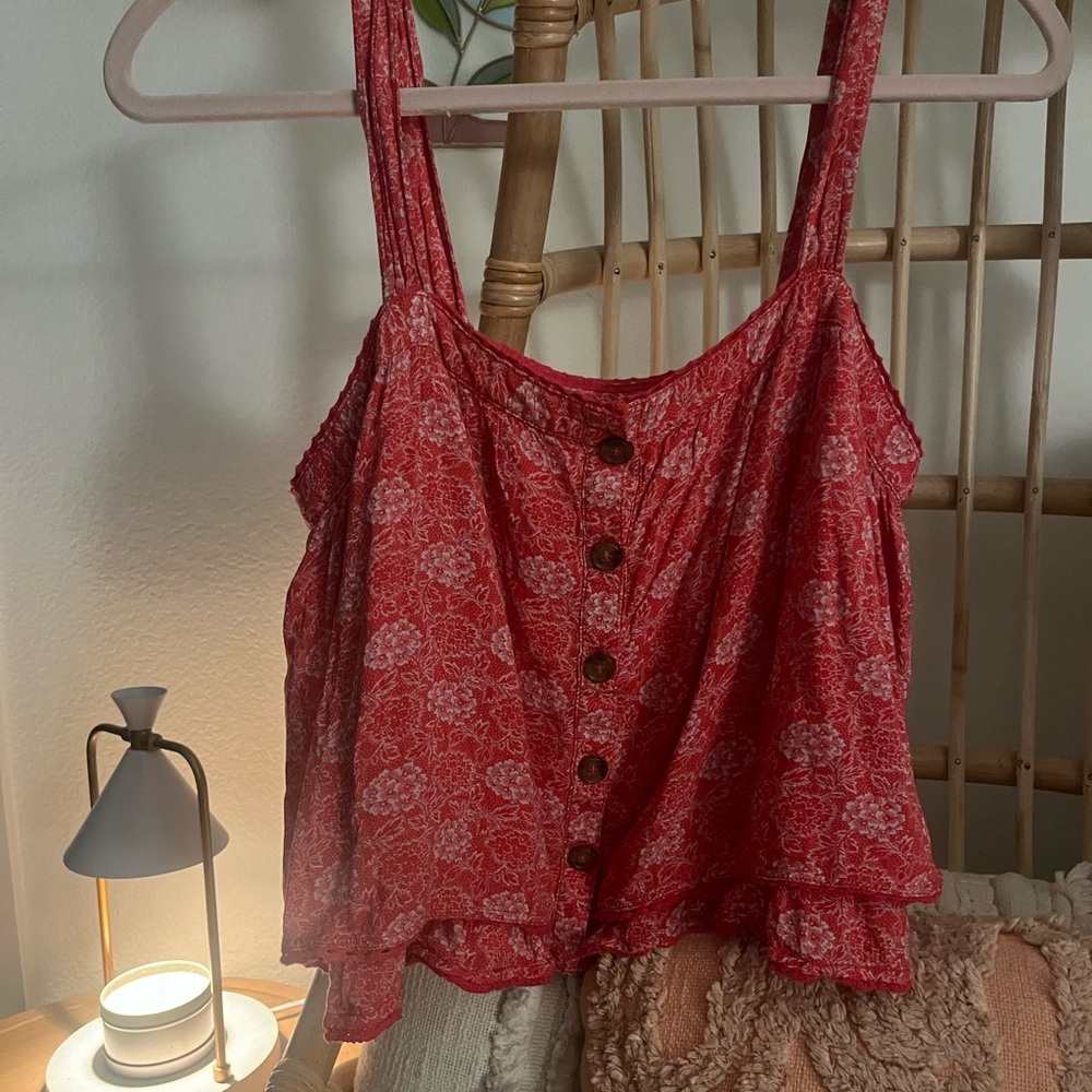 free people pink tank top